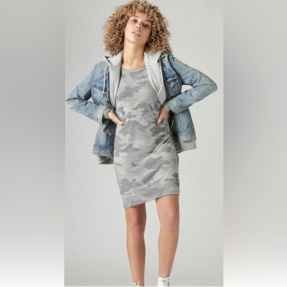 Lucky Brand Dresses & Skirts - NWT Lucky Brand Woman’s Cloud Jersey Crew Camo Dress